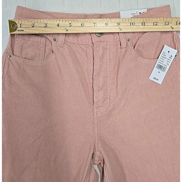 NWT Pacsun Womens Wide Leg High Waist Corduroy Pants Sz 26 Lennox Sand Pink - Picture 8 of 14